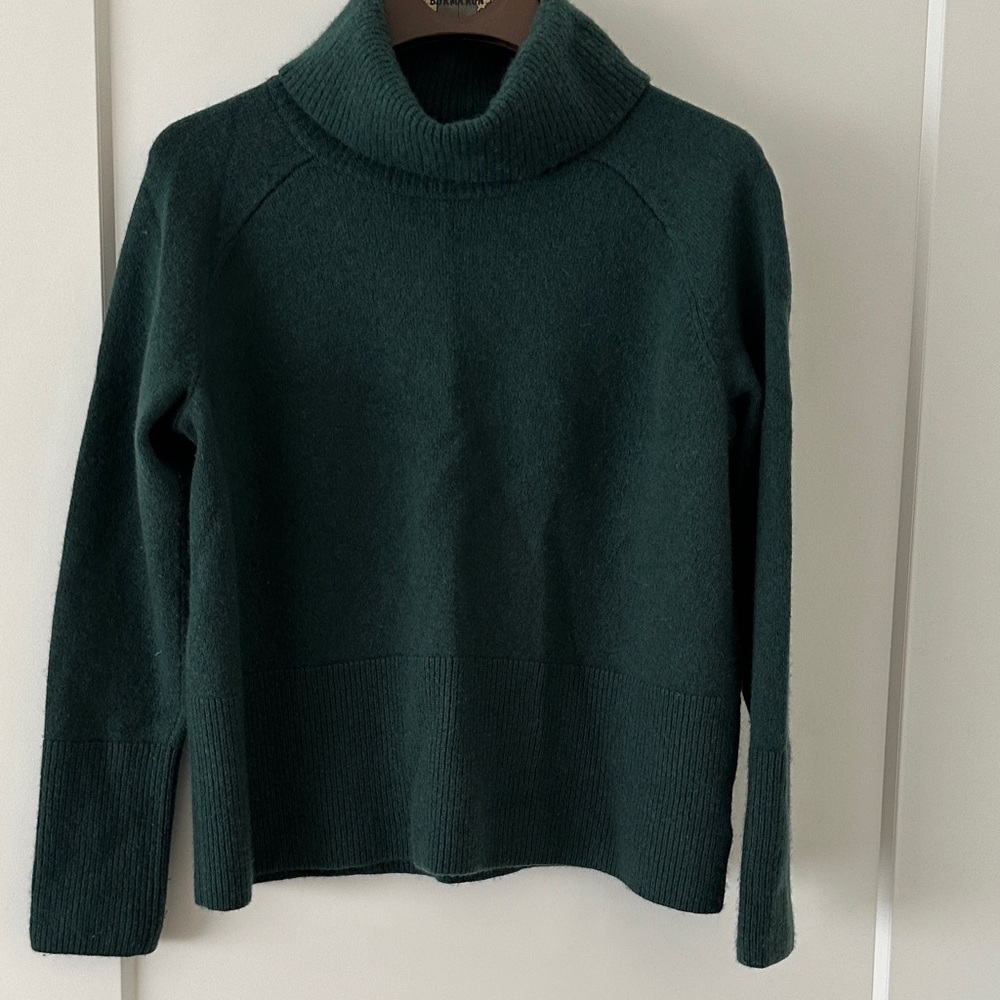 Athleta Forest Green Cowl Neck Sweater